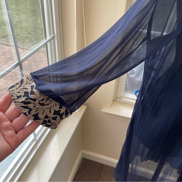 R&M Richards Navy Cover up Dressy Size 16 - Picture 6 of 7